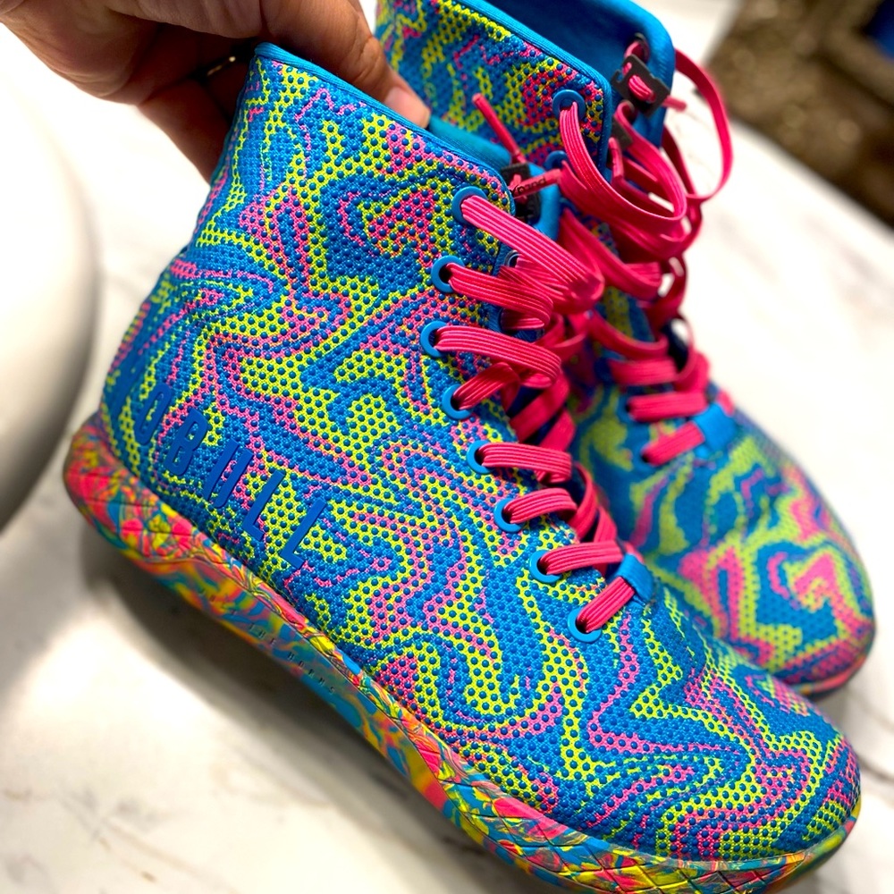 Nobull swirl high tops. Size 9. Only worn 2x in the gym.